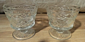 2x VTG Hazel Atlas Gothic Goblet 8oz. Sherbert Cup - Picture 1 of 8
