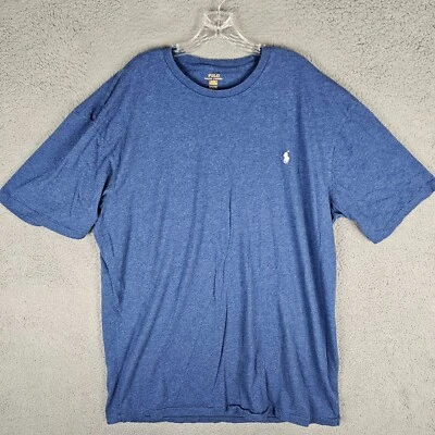 Camiseta polo masculina Ralph Lauren XLT logotipo pônei marinho manga curta gola redonda pulôver - Imagem 1 de 4