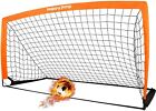 Happy Jump Soccer Goal Soccer Net for Kids Backyard, 1 Pack 6.6x3.3 FT, Orange