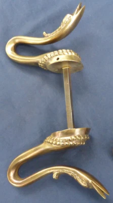 2 poignées laiton massif décor Animalier Cygne ancienne Porte Carré de 7 - 8 - Photo 1/4