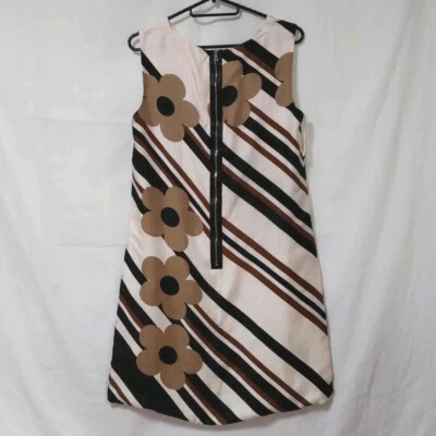 Vestido Dolce & Gabbana a Rayas Flor Mujer Talla 42 Blanco Seda Foto 1 de 4