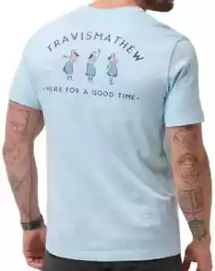 Travis Mathew Shirt Herren XL Sweetheart Rock Hula Girl Golf T-Shirt Dream Blue - Bild 1 von 4
