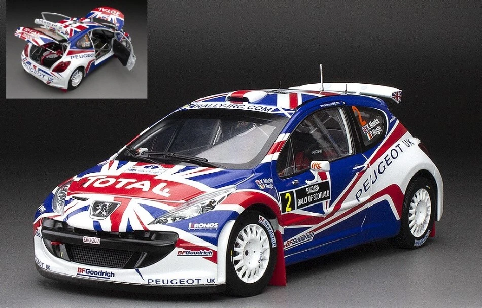 Peugeot 207 S2000 #2 Rally Of Scotland 2009 K.meeke / P.nagle 1:18 Model 5439 - Immagine 1 di 1