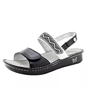 ALEGRIA VERONA Black Aztec Slingback Sandal NIB VER-621 Wmen's Sz EU 38 US 7.5-8 - Picture 1 of 1