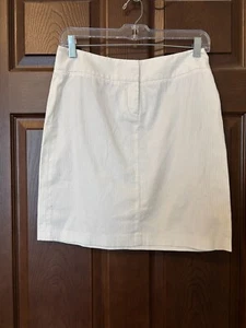 HALOGEN Women's Cotton/Spandex Pencil Skirt White Size 2 - Picture 1 of 3