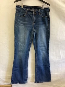 Levi's 526 Jeans Blue Slender Boot Cut Stretch Cotton Blend dark Wash Womens 12 - Picture 1 of 9