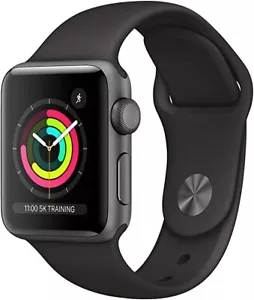 Apple Watch Series 3 42mm Space Grey with Black Sport Band (GPS + Cellular) - Picture 1 of 1