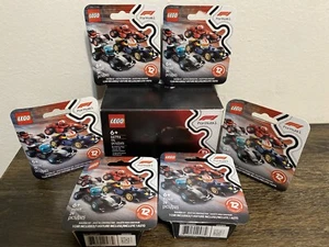 LEGO F1 Sammlerstücke Rennwagen 6 Stück Gebäude Spielzeug Set 66796 Mystery Box Neu - Bild 1 von 17