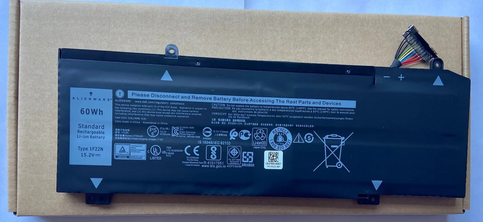 Batería Original 1F22N Para Alienw M15 2018 M17 G5 5590 G7 7590 7790 8622M HYWXJ Foto 1 de 4