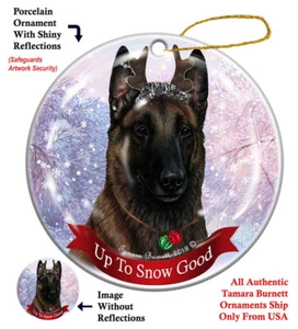 Buen adorno hasta la nieve - caoba oscura belga Malinois - Imagen 1 de 1
