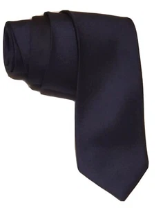 Corbata de seda para hombre Esquire seda ajustada azul marino l usada L 59" W 3 1/2" - Imagen 1 de 3
