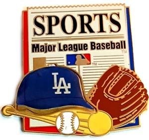 Dodgers Pins SCARCE Los Angeles Dodgers Pin Ball Bat Glove Baseball MLB Pin - Picture 1 of 3