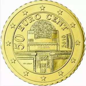 moneta da 50 centesimi euro € cent 2010 monete austria vienna errore di conio - Foto 1 di 9