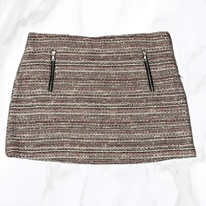 Minifalda de tweed roja, blanca y azul Veronica Beard para mujer, talla 4 (XL) - Imagen 1 de 7