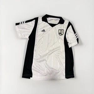 Vintage Adidas Soccer Jersey Black/White Size Large 25th Anniversary Trendy - Picture 1 of 5