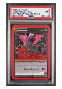 PSA 9 JERSEY DEVIL HOLO2/159 1st FIRST EDITION CRYPTID NATION METAZOO 2021! - Bild 1 von 2