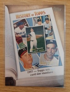 2011 TOPPS HISTORY OF TOPPS #4 "1957 - TOPPS SETS THE CARD SIZE STANDARD"