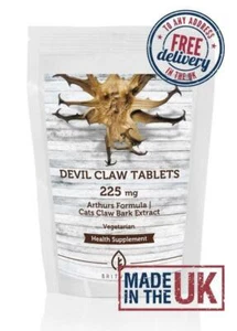 DEVIL'S CLAW Arthurs Formula Herb 225mg Tablets GB BritVits - Picture 1 of 12