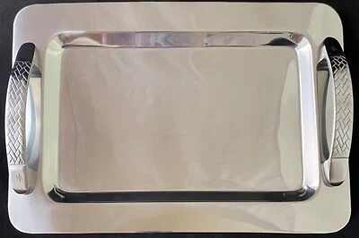 Bandeja de barra Lauren Ralph Lauren trenza ecuestre de acero inoxidable 18/8 Foto 1 de 4