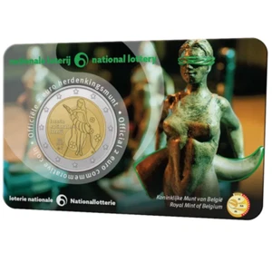 2025 Belgium € 2 Euro BU Coin - National Lottery - DUTCH Card Version - Picture 1 of 4