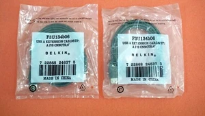 2x Nuevo Cable de Extensión BELKIN 6Ft/1.8M USB-A Macho a Hembra 2.0 Gris (B06 - Imagen 1 de 3