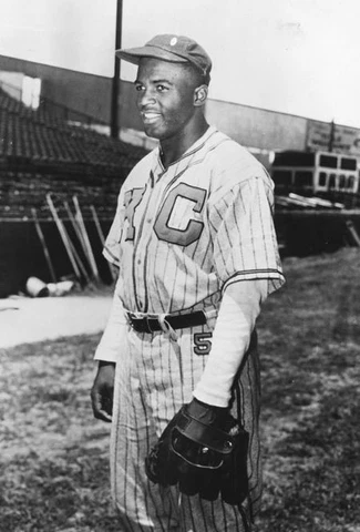 Jackie Robinson PHOTO Kansas City Monarchs Baseball Team Negro League Baseball Cover
