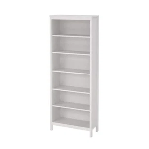 Tvilum Bookcase 12.8"x30.73"x78.35" White Engineered Wood 6-Shelf Heavy Duty - Picture 1 of 3