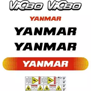 Yanmar VIO80-1 Decals Stickers Kit Set Mini Excavator - Picture 1 of 1