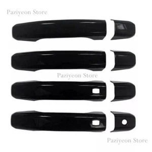 For 2014-2019 Chevrolet Silverado Sierra Gloss Black Door Handle Cover Trim - Foto 1 di 5
