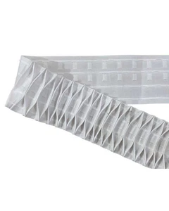 Arricciatenda Nastro Rilga Bianco 2 Tasche Alto 10 Cm Modello Rombo 4 Fili HA075 - Imagen 1 de 4