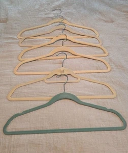 Lot of 6 Felt Covered Clothes Hangers For Shirts and Pants. DL2 - Picture 1 of 5