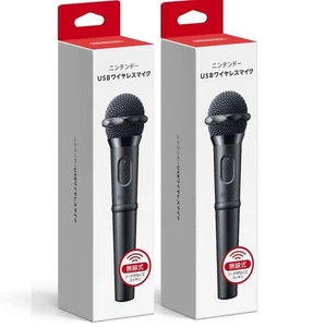 Tested Nintendo USB Wireless Microphone 2 Set w/ Receiver HAC-A-MWSAA, - Picture 1 of 4