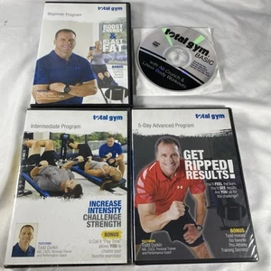Total Gym DVD Lot 4 Beginner Intermediate Advanced AbCrunch Workout - Imagen 1 de 8