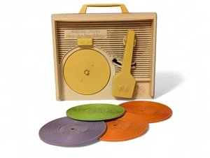 Vintage 1971 Fisher Price Classic Toys Music Box Record Player 4 Records Working - Bild 1 von 13