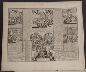 KNIGHT OF MALTA & TEUTONIC ORDER MALTA & GERMANY 1720 CHATELAIN ANTIQUE PLATE - Picture 1 of 1