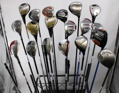 Lote de 24+ palos de golf — surtidos lofts y flexiones izquierda-derecha/maderas-híbridos-ejes Foto 1 de 4