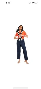 Pantaloni chino donna A New Day vita alta dritti alla caviglia 89476958 blu navy 2 - Foto 1 di 9