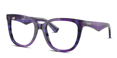 Nuevas gafas Burberry B 2415 B2415 violeta cuadros 4113 53-19-140 venta al por menor $300+ Foto 1 de 3