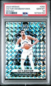 2023 Panini Mosaic Victor Wembanyama SP Rookie City Edition RC #282 Prizm PSA 10 - Picture 1 of 3