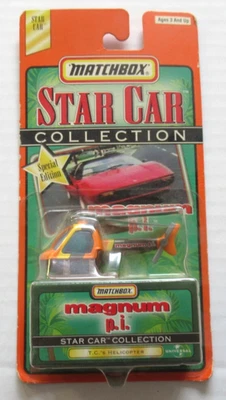 VINTAGE MATCHBOX STAR CAR COLLECTION MAGNUM PI T.C. HELICOPTER VEHICLE SEALED - Image 1 of 2