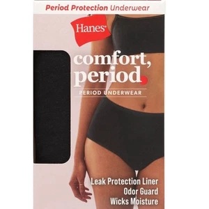 Hanes Periodenschutz Unterwäsche Damen Slip Größe 7 Large mäßige Saugfähigkeit - Bild 1 von 5