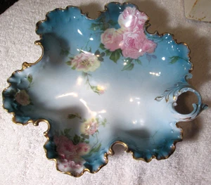 Antique R&C Rosenthal  Versailles Bavaria Blue Gold Gilt Bowl Scallop Edge 1890s - Picture 1 of 7
