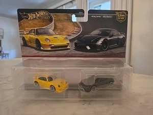 Hot Wheels premium car culture 2 pack Porsche 993 gt2 & Porsche 718 Cayman GT4 B - Picture 1 of 5
