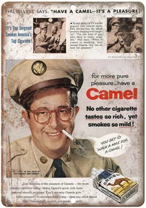 1956 - Camels Phil Silvers vintage ad 12" x 9" reproduction metal sign - Picture 1 of 1