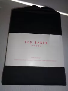 NEW TED BAKER LONDON QUEEN Sheet set to 17" -100% ultra-fine Cotton SATEEN Black - Picture 1 of 4