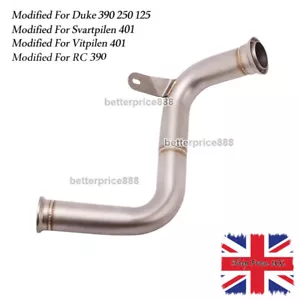 Exhaust Middle Pipe Modified For RC 390 Duke 390 250 125 Husqvarna 401 2017-2019 - Picture 1 of 7