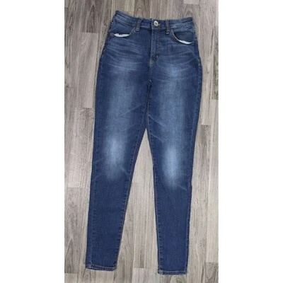 SO Juniors Size 5 / 27 W Pockets Highest Rise Skinny Denim Blue Jeans Jeggings - Image 1 of 4