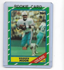 Tarjeta de novato Warren Moon 1986 Topps HOF #350 cantidad tarjeta de segundo año no novato - Imagen 1 de 1
