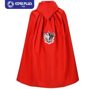 Mantello di rito scozzese 30° grado - rosso con emblema aquila bicefalica - Foto 1 di 7