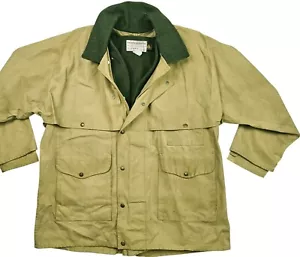 HOT VTG Men's FILSON @ 61 HUNTING PARKA WOOL LINING KHAKI WAXED COAT Jacket 42 L - Picture 1 of 22